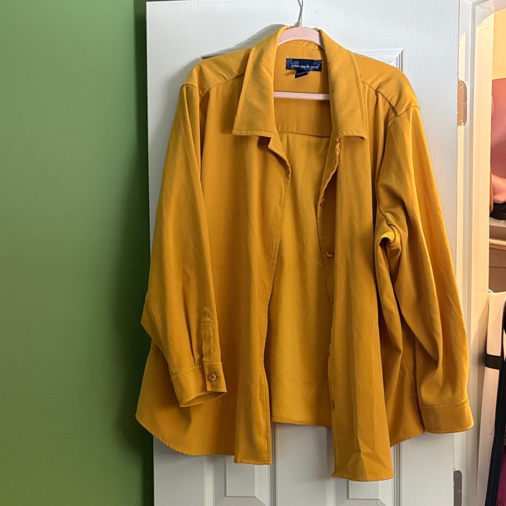 Susan Graver Mustard Yellow Bottom Down